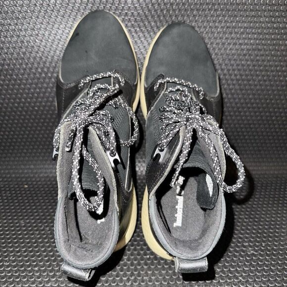 TIMBERLAND Black Leather Fly Roam Athletic Hiker Sneaker Boots Women’s Size 9 - Picture 6 of 8